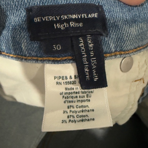 Veronica Beard Beverly Skinny Flare Jeans 30 High Rise Light Wash Designer Denim - Picture 8 of 8